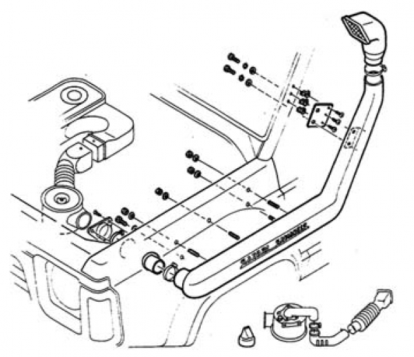 Safari-Snorkel Patr.GR, für f. 4,2l Benzinmotor, SS10HFVPC